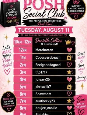 Posh Social Club Raid Train 8/11 5pm Est 2pm Pst